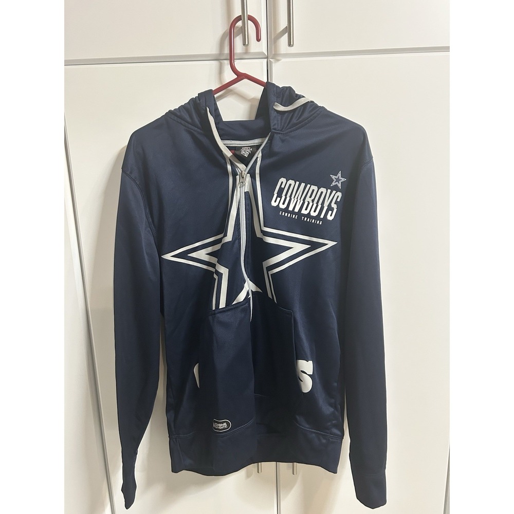 New Era Dallas Cowboys NFL‎ Combine Training Full Zip Hoodie Navy Mens Large